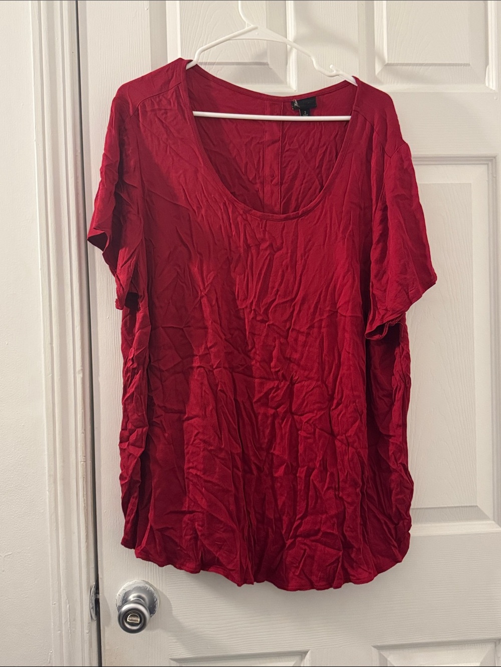 Torrid Everyday Scoop Neck Women's Top in Deep Red